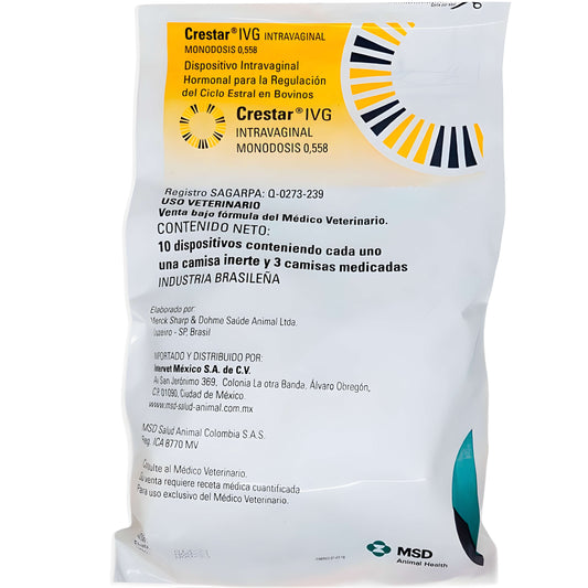 BOLSA CRESTAR IVG INTRAVAGINAL MONODOSIS 6G