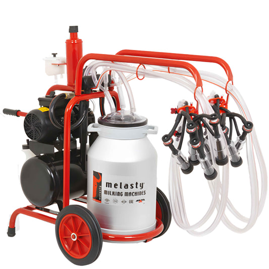 MAQUINA DE ORDEÑO DOBLE PARA VACAS DE UNA CUBETA (110W-60HZ-0.55KW)